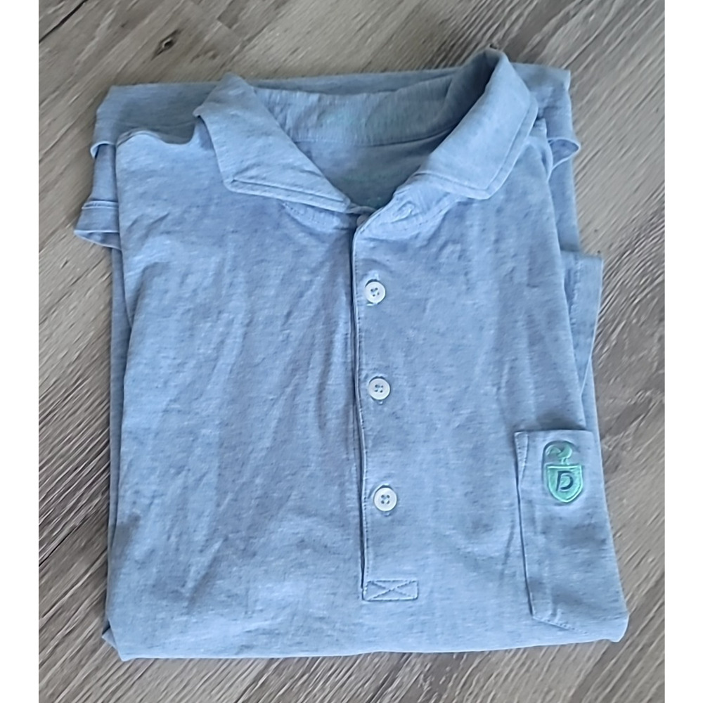 B Draddy Polo Shirt Mens M Blue Short Sleeve Golf Pima Cotton